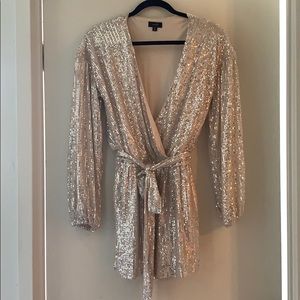 Vici - Eye Candy Sequined Pocketed Romper